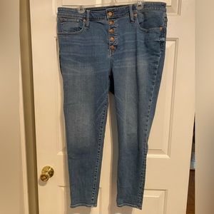 Women’s Madewell 9" Mid-Rise Skinny Crop Jean Size 34